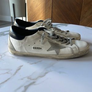 Mens Golden Goose shoes size 46 white/black/silver